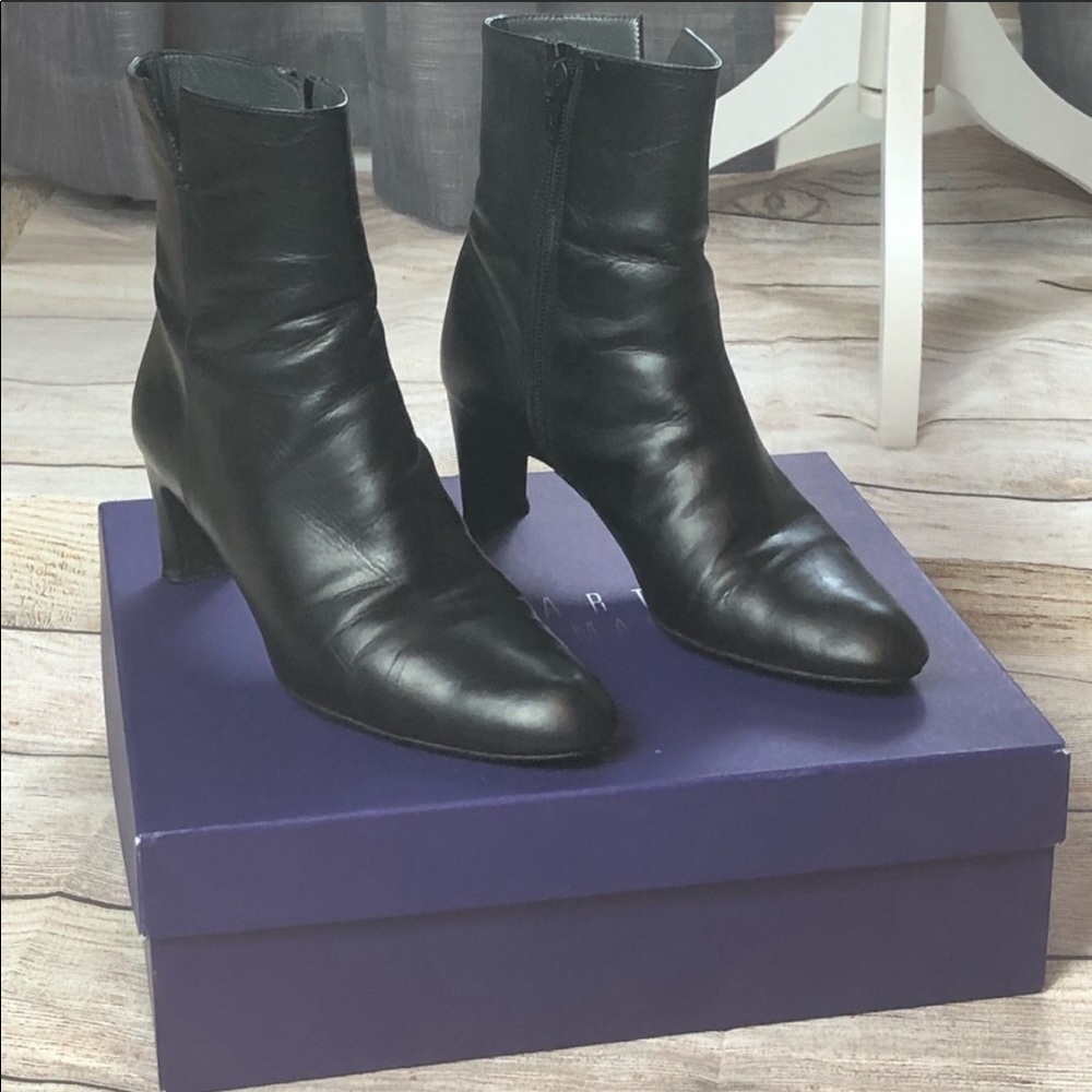 Stuart Weitzman black leather “parttime” boots
